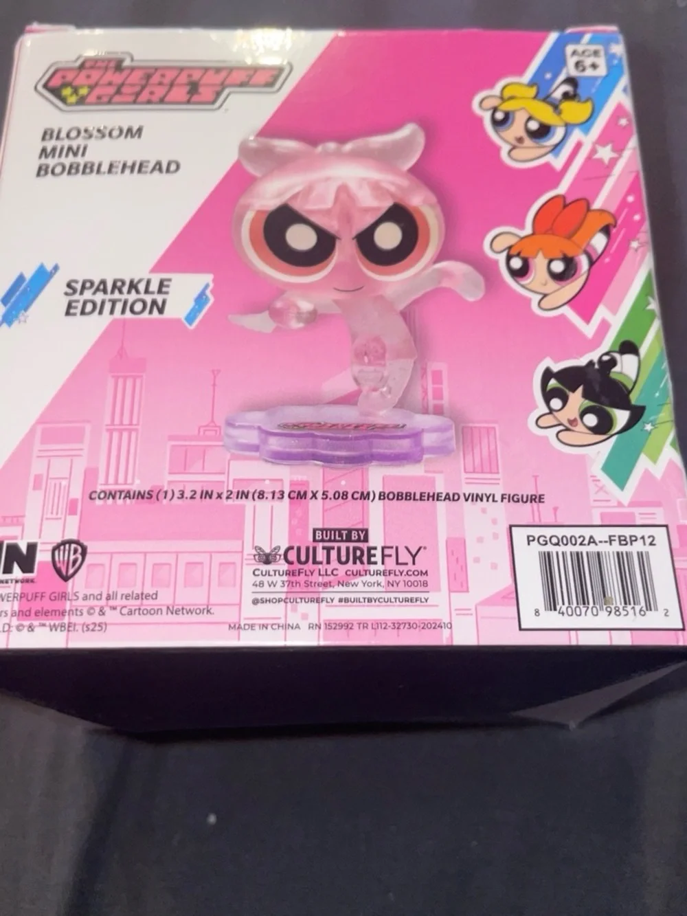 Cartoon Network Powerpuff Girls Blossom Sparkle Mini Bobblehead - Pink